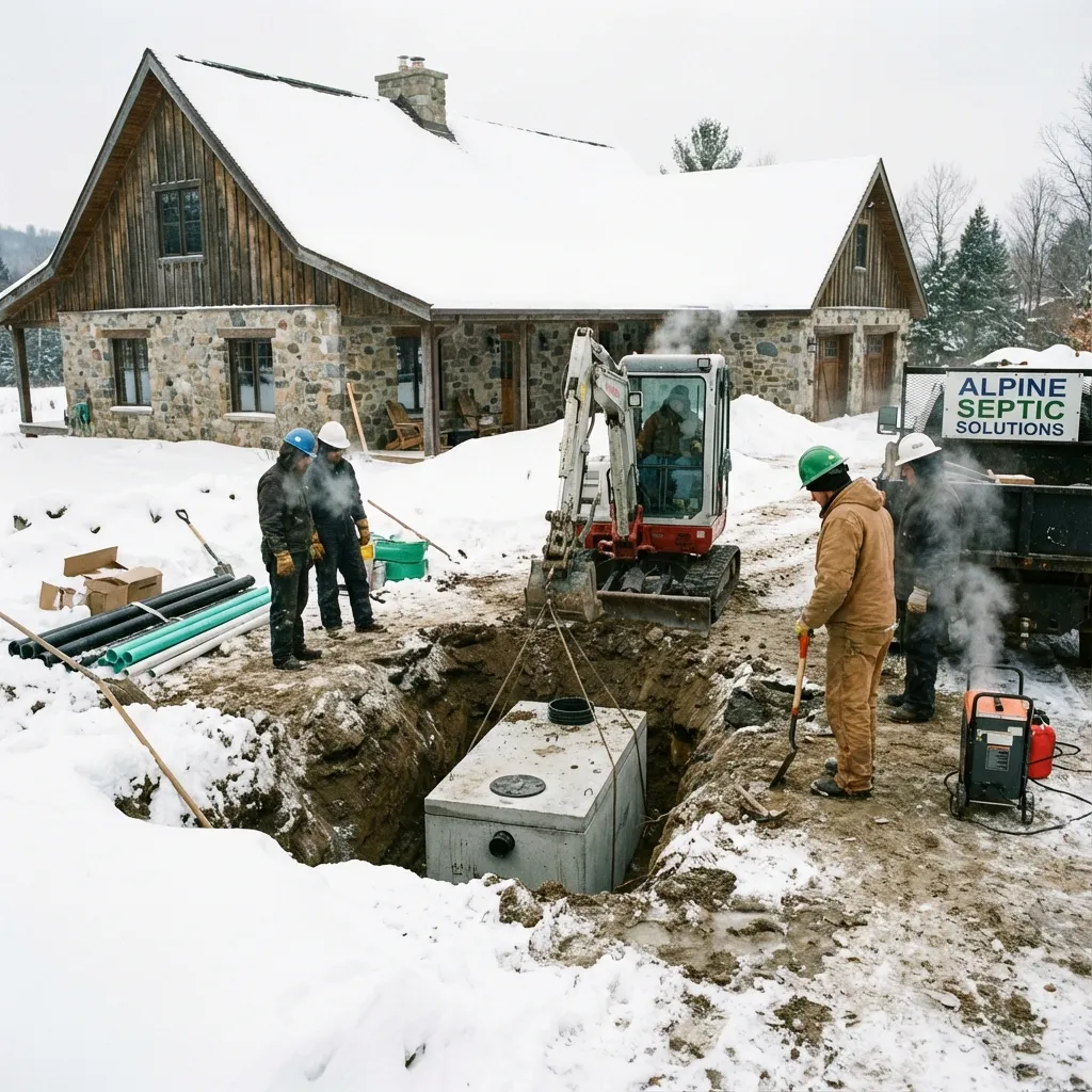 Установка септика зимой: мифы и реальность